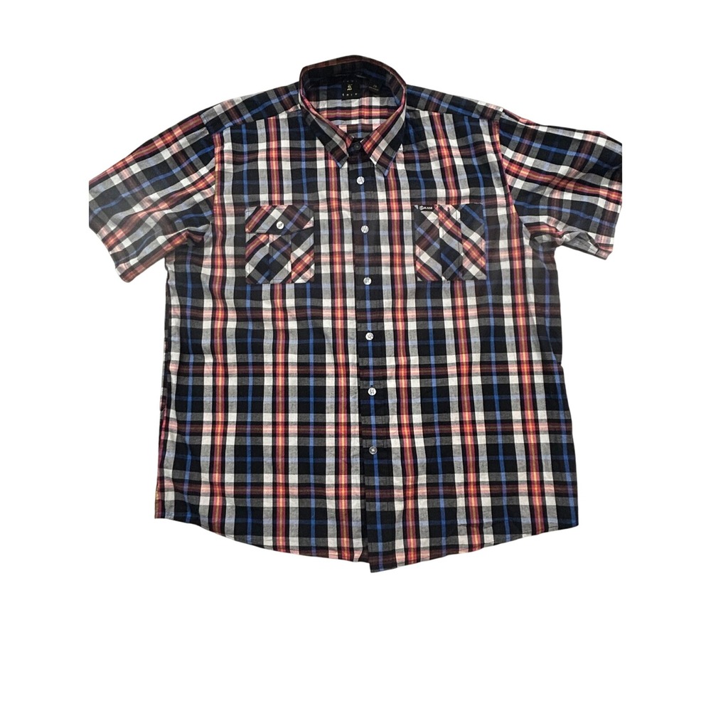 Kani‎ Gold Plaid Shirt Short Sleeve Button Up Casual 2XL (499)